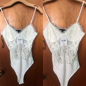 White lace bodysuit